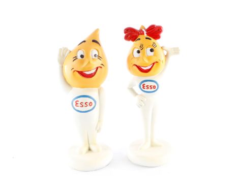 2 Esso Werbefiguren, LS und Alterungsspuren, H 34