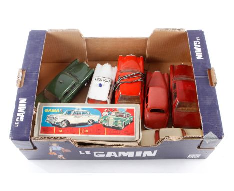 Konv. mit versch. Mercedes Modellen, Blech/Kunststoff, darunter Schuco, Gama, etc., Z 4