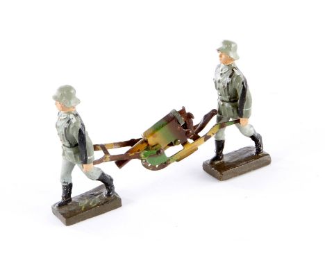 2 Soldaten, Masse, HL, MG tragend, LS und Alterungsspuren, Z 3