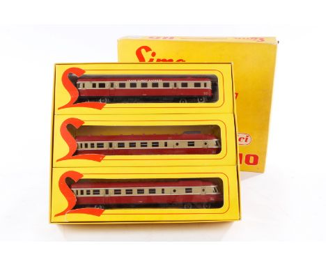 Lima Triebwagen ”TEE” 1002, Spur H0, 3-teilig, creme/rot, Alterungsspuren, im tw besch. OK, Z 3