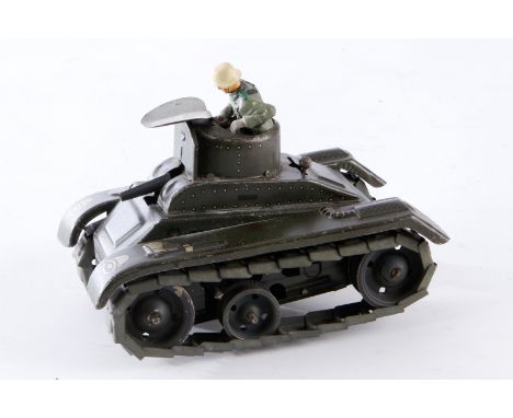 Gama Panzer, Blech, Uhrwerk intakt, LS und Alterungsspuren, L 14,5, Z 3