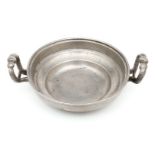 Zinn-Schüssel, 19. Jh., Breite mit Handhaben 9 cm
