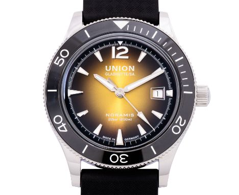 UNION GLASHÜTTE Noramis Datum "Sport" Herrenuhr, Ref. D012.907.17.367.00. Aus 2022. Edelstahl mit Keramik-Lünette. Automatik-