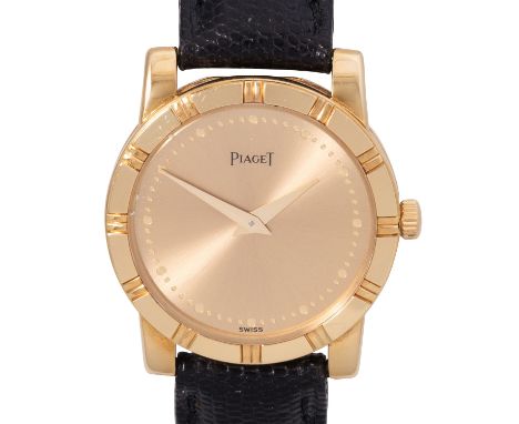 PIAGET "Dancer" Ref. 80463 Damen Armbanduhr. Erstkauf 04.12.2003 bei Carl Kurtz GmbH in Stuttgart. 18K Gelbgold. Lederband mi