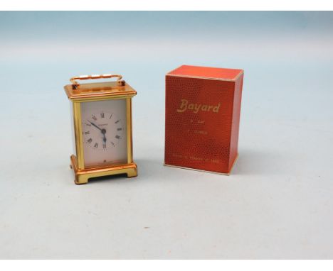 A Bayard carriage clock, with 8-day timepiece movement, 5.75in. within original card box 