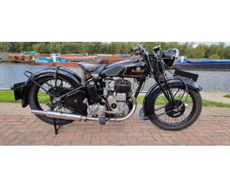 1937 Sunbeam Model 6 Lion, 492cc. Registration number 509 UXP (non transferrable). Frame number 2004. Engine number 19.538.0.