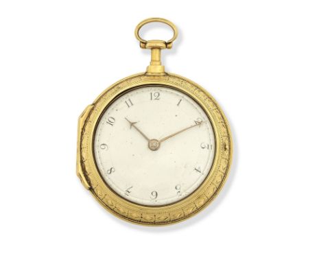 James McCabe, London. A gold key wind pair case pocket watchDate: London Hallmark for 1784Movement: Gilt full plate English l