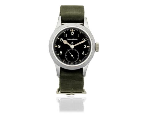 Jaeger-LeCoultre. A chrome plated and stainless steel manual wind military issue wristwatchModel: 'Dirty Dozen'Date: Circa 19