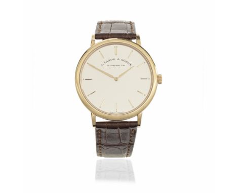 A. Lange &amp; Söhne. An 18K rose gold manual wind wristwatchModel: Saxonia ThinReference: 211.032Date: Purchased 8th Novembe