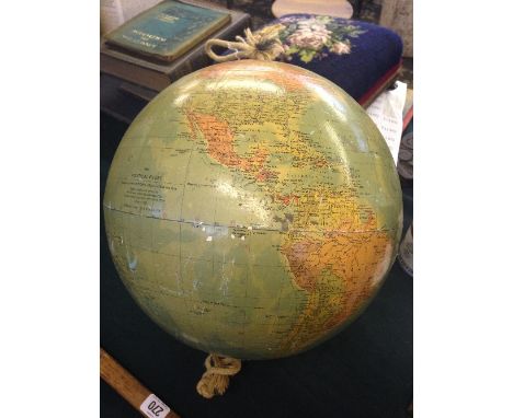 A mid 20th century East German Political globe published by Veb Rathgloben-Verlag, Leipzig, circa 1978 (no stand).