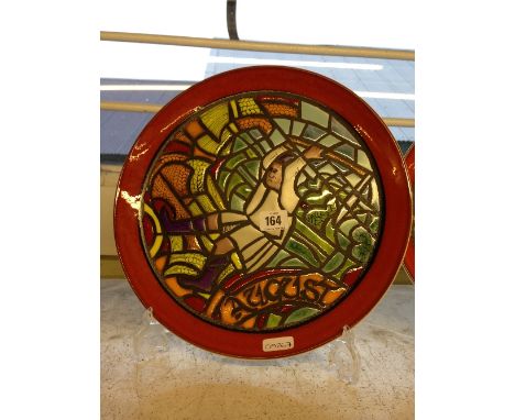 A Poole Pottery Medieval Calendar plate, August, designed by Tony Morris in a Limited Edition, 821/1000.