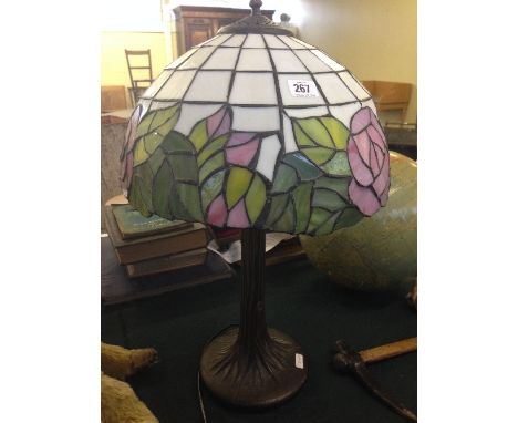 A Tiffany style table lamp base.
