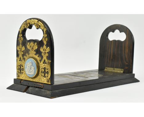 Asser &amp; Sherwin, London - A Victorian 19th century Betjemann's coramandel wood, brass mounted and ceramic cameo articulat