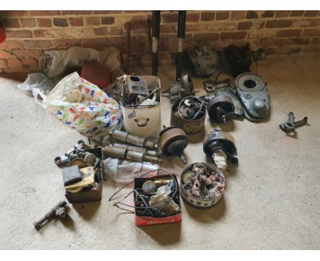 An Ariel Huntmaster engine, serial number MLF 225, stripped down, together with a quantity of other Ariel parts, including fr