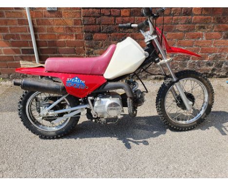 Stealth TX80S, 80 cc. Registration number not registered. Frame number MFYCELA503081066. Engine number not found.The Stealth 