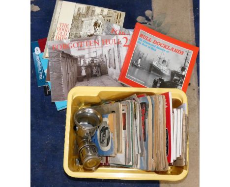 A collection of motoring books including, Austin 7 and various Hull related books, together with a Miller beto bicycle acetly
