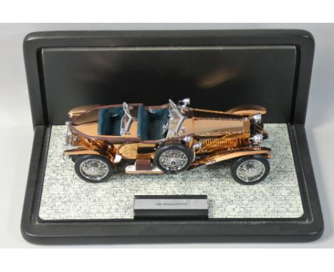 Franklin Mint precision model, 1:24 scale 1921 Rolls Royce "Silver Ghost",  with a copper coloured body, boxed with certifica