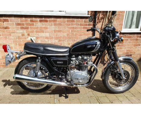 1981 Yamaha XS650, 653cc. Registration number UNK 894W. Frame number 447- 856128. Engine number 856128. When the Yamaha XS 65