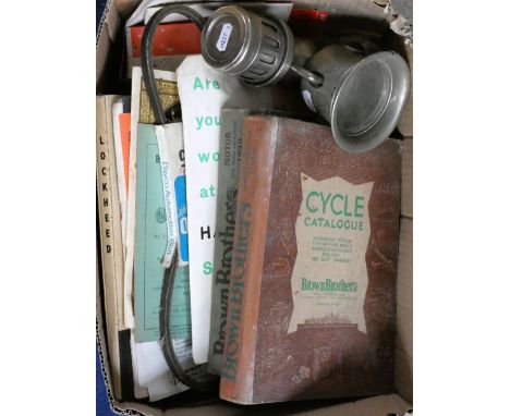 A collection of motoring books, to include Motor Catalogue by Brown Brothers, number 462, Cycle Catalogue, number 463, and a 