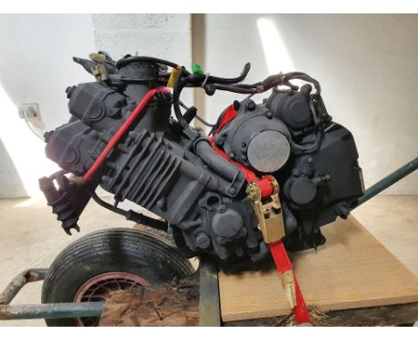 A Yamaha FZ1000 engine, number *2GH - 007141*, and other spares from the bike.