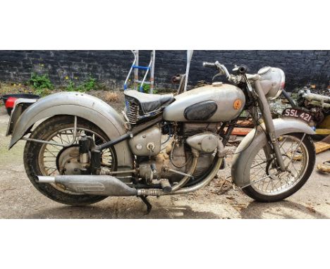 1953 Sunbeam S8, 489cc. Registration number SSL 421 (non tranferrable). Frame number S7 5792. Engine number S8 10297. A warti