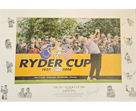 Colin Montgomerie - 36th Ryder Cup Signed Print - 80cm by 55cm - This superb item of Golf Memorabilia is a limited edition of