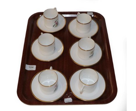 A set of Royal Worcester coffee cups 