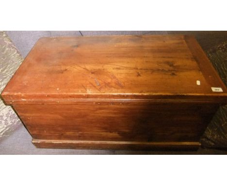 A Victorian stained pine trunk