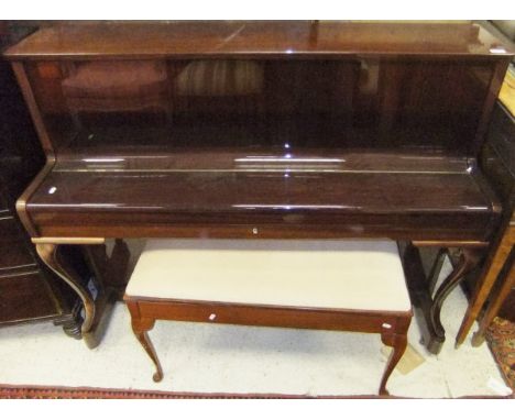 A mahogany cased Zimmermann piano, together with piano stool CONDITION REPORTS Serial numbers on the dampers to the inside 41