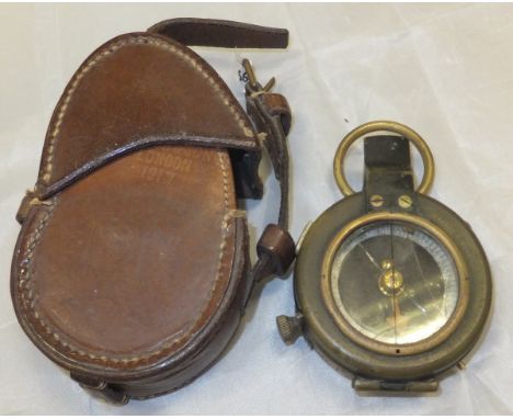 A Victorian rosewood writing slope and various pens, etc, a circa 1900 French aneroid barometer by Jules Jeanrichard, Clarens