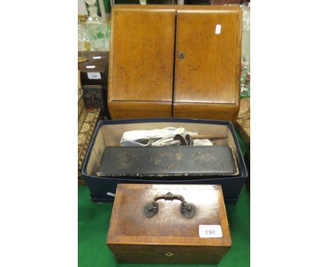 A 19th Century burr walnut rectangular tea caddy, the hinged lid opening to reveal two japanned metal lift-out containers, to