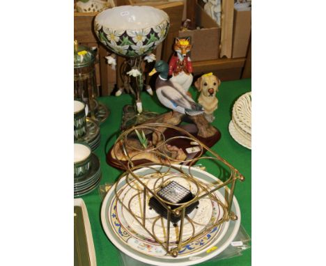 A Border Fine Arts "Water Fowl of the World by Don Briddell Mallard figure", No'd. "A0477", a fox in hunting pinks figure, in