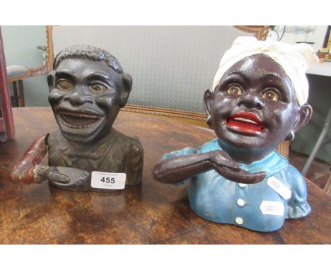 2 Jolly Golly money boxes  These items are listed on the basis they are illustrative of a bygone culture in which there were 