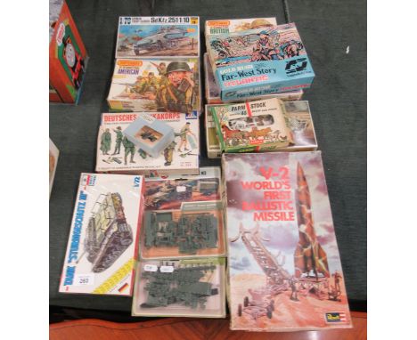 Collection of model kits in original boxes 