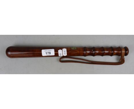 Truncheon with metal plaque B.S.A. auxiliary guard general strike May 1926 