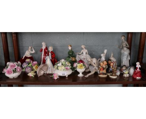 Collection of ceramics to include Lladro, Hummel etc 