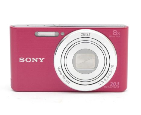 A Sony Cyber-Shot compact digital camera, model no. DSC-W830, with inbuilt Zeiss lens.