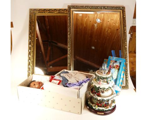 A Hawthorne Village, Wonderful World of Disney tabletop animatronic Christmas tree, together with, an Ashton-Drake Galleries 