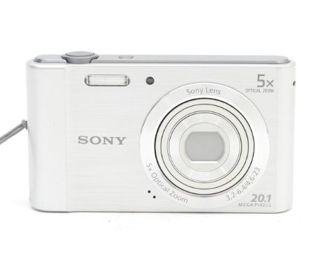A Sony Cyber-Shot compact digital camera, model no. DSC-W800.