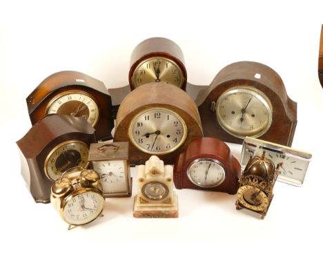 A collection of mid twentieth-century and later mantel clocks, anniversary and carriage clocks, to include, a Kundo anniversa