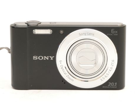 A Sony Cyber-Shot compact digital camera, model no. DSC-W810.