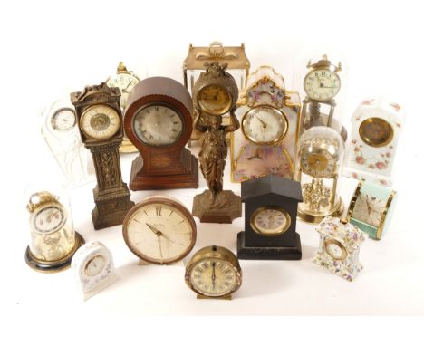 A collection of mid twentieth-century and later mantel clocks and carriage clocks, to include, a limited edition Bradford Exc