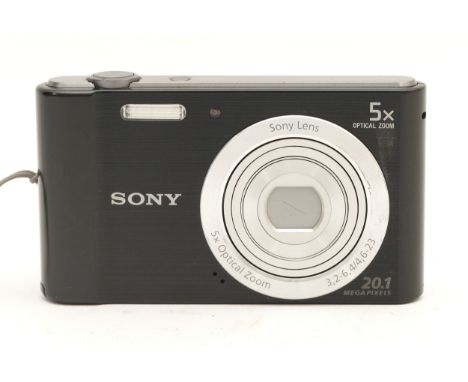 A Sony Cyber-Shot compact digital camera, model no. DSC-W800.