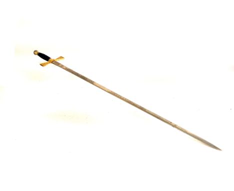 A Wilkinson Sword Masonic dress sword, with engraved blade and wire twist handle, possibly reproduction