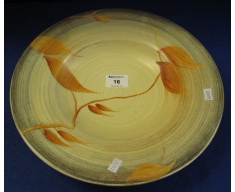 Clarice Cliff 'Bizarre' Wilkinson Pottery 'Autumn Leaves' charger or shallow dish.(B.P. 24% incl. VAT)   CONDITION REPORT:  O