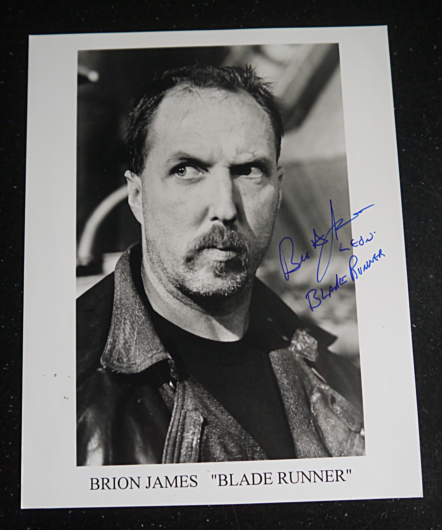 Hand Signed Bandw Photograph Of Brion James In The Film Blade Runner