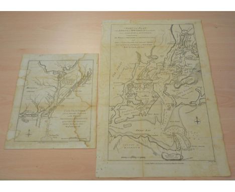 Lodge (John) engraver Chart and Plan of the Harbour of New York and the Coun'y Adjacent from Sandy Hook to Kingsbridge Compre