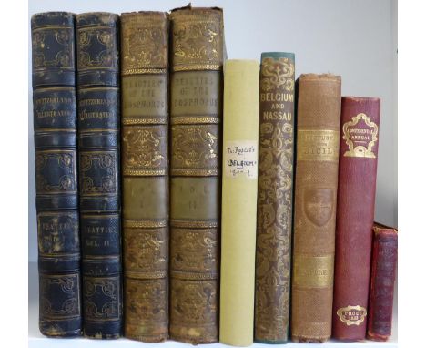 Beattie (William) Switzerland, Illustrated .., 1836, Virtue, two volumes, engraved plates after W.H. Bartlett, a.e.g., full m