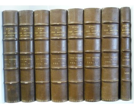 Lilford (Lord) Coloured Figures of the Birds of the British Isles, 1885-1897, Porter, first edition, eight volumes including 