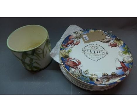 Seven Wedgwood plates designed for The Europe Hotel & Resort, together with two Wedgwood plates for Wiltons restaurant, and a